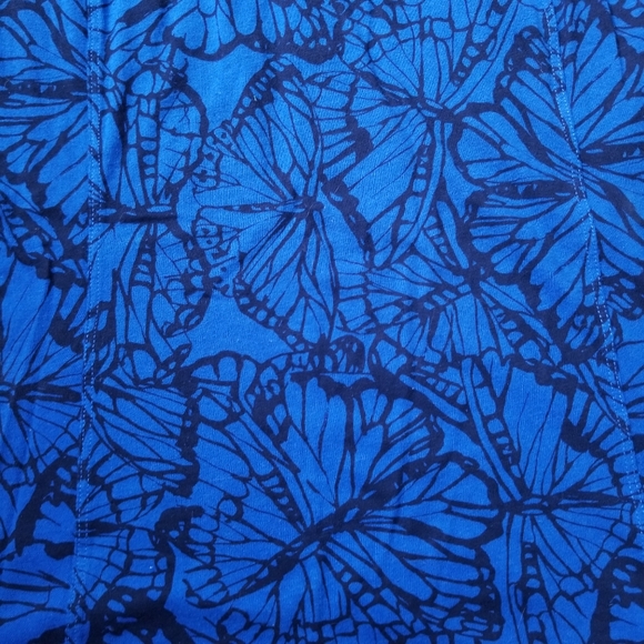 Forever 21 Cute Blue and Black Butterfly Pattern Racerback Tank Top - Picture 5 of 8